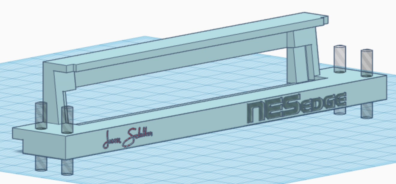 [Picture of NES bracket w/ 6 degree uprights]